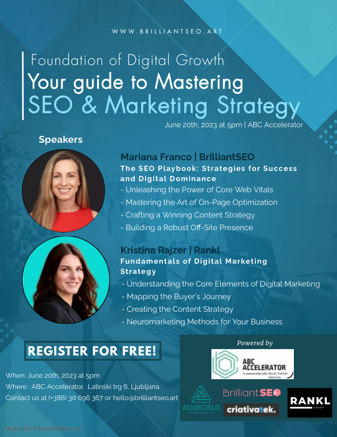 MArketing workshop flyer